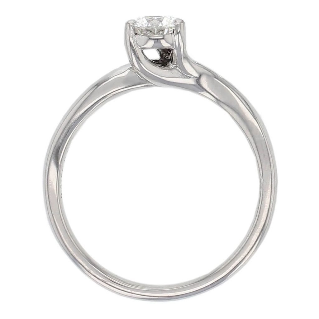 round cut solitaire diamond engagement ring, platinum, designer, handmade by Faller, hand crafted, betrothal, promise, precious jewellery, jewelry, GIA certified, bridal set, hand crafted, duet ring