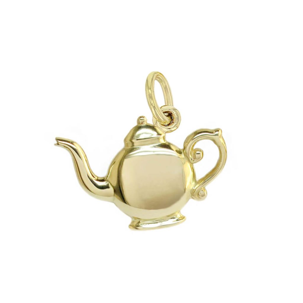 Faller solid 18ct yellow gold Teapot pendant
