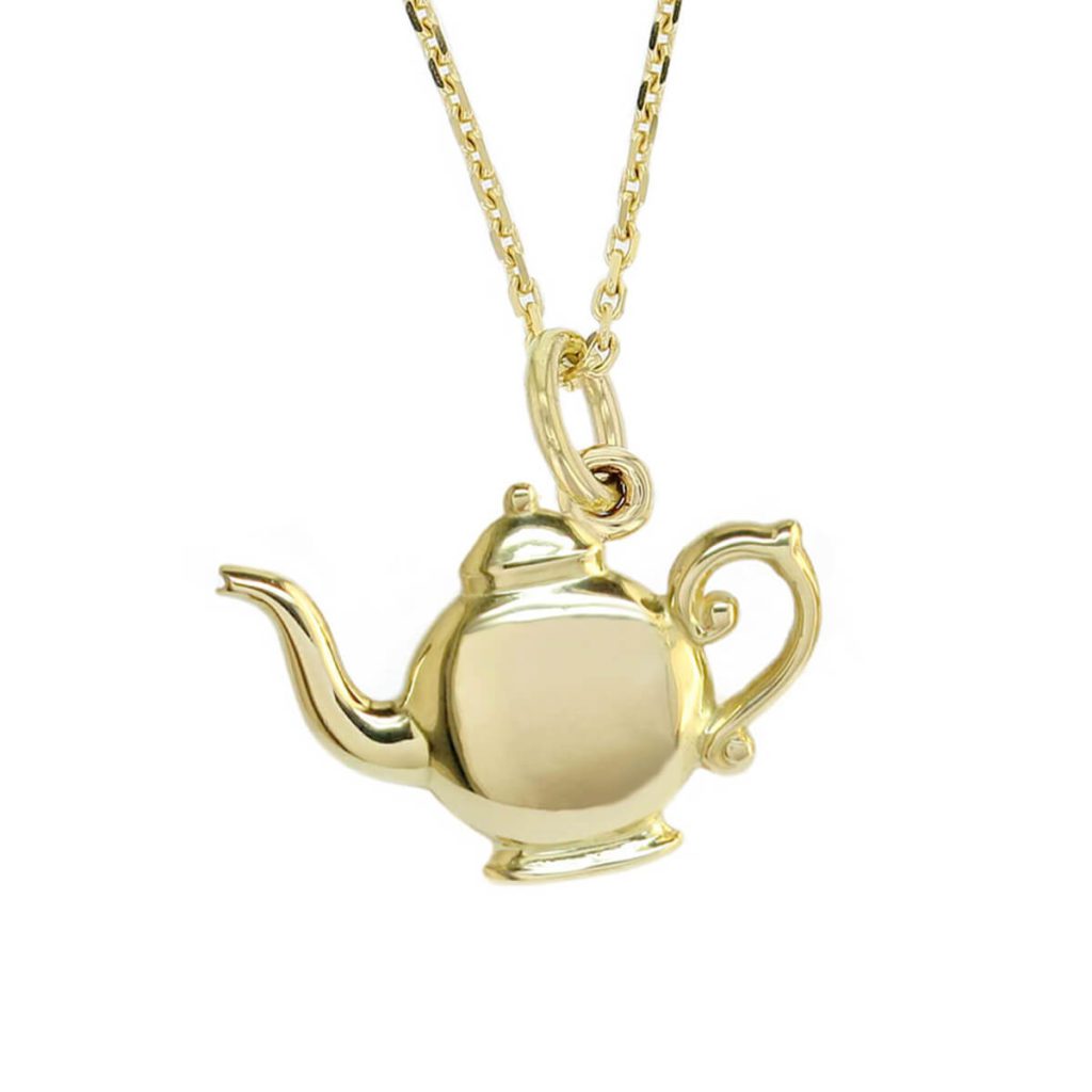 Faller 18ct yellow gold Teapot pendant and chain