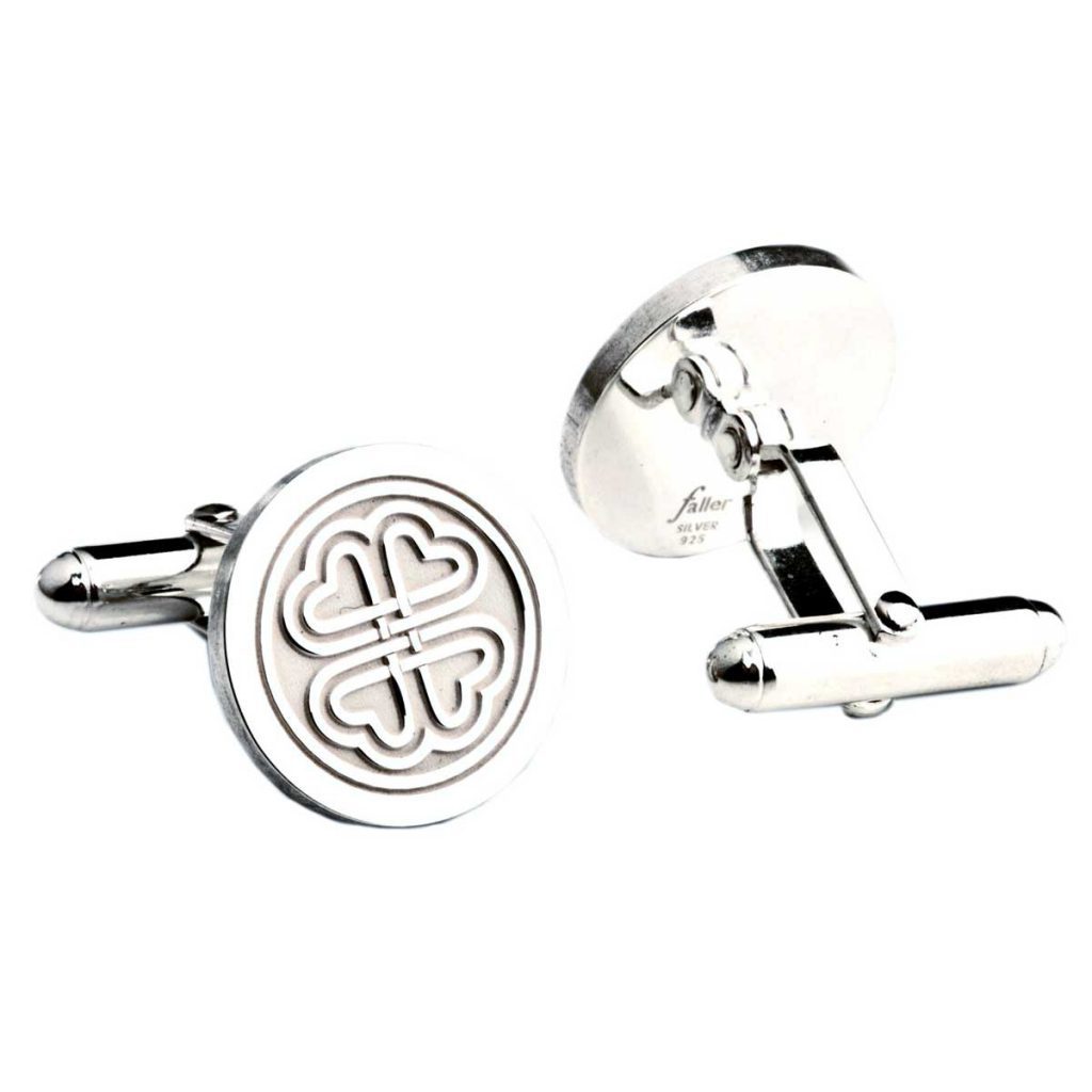 hearts Bodan, Clonca, Donegal, celtic silver round cufflinks