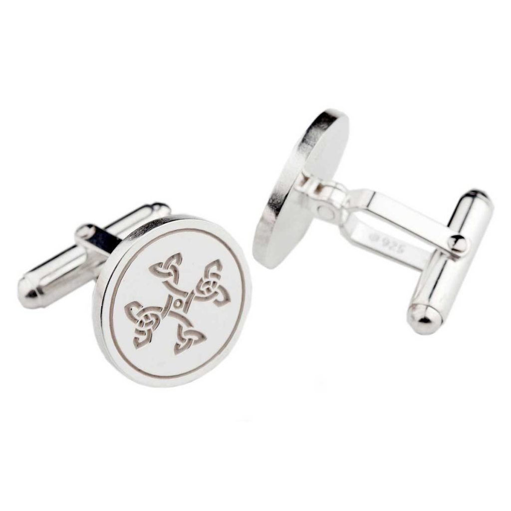 Fahan, Mura, St. Mura, Donegal, silver round cufflinks