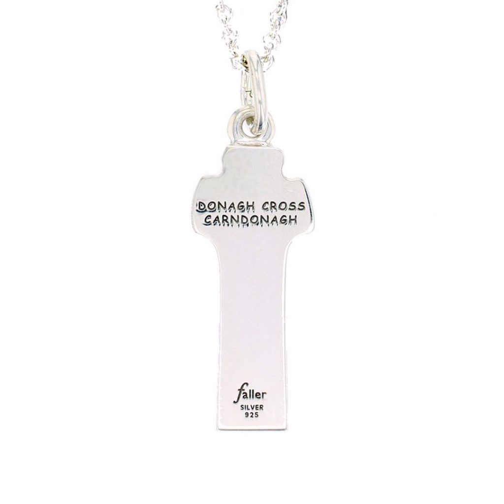Donagh cross, Carndonagh large silver pendant back view