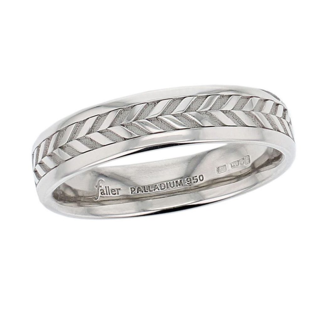 continuous plait wedding ring pattern, men’s, gents