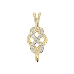 Faller Woven Eternal diamond 18ct yellow gold ladies pendant with chain, 18kt, designer, handmade by Faller, Derry/ Londonderry, hand crafted, precious jewellery, jewelry, eternity together, figure of 8