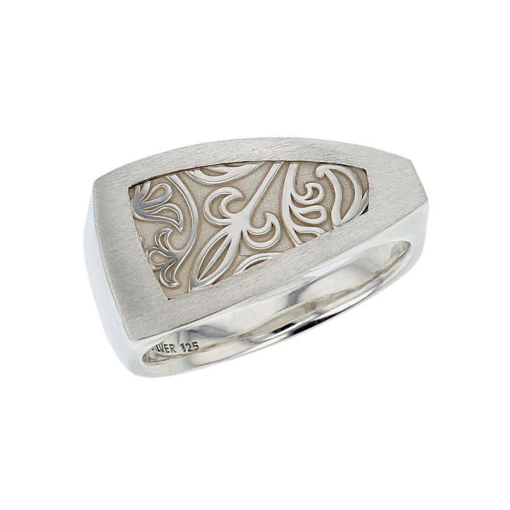Galloglas Fleur silver dress ring
