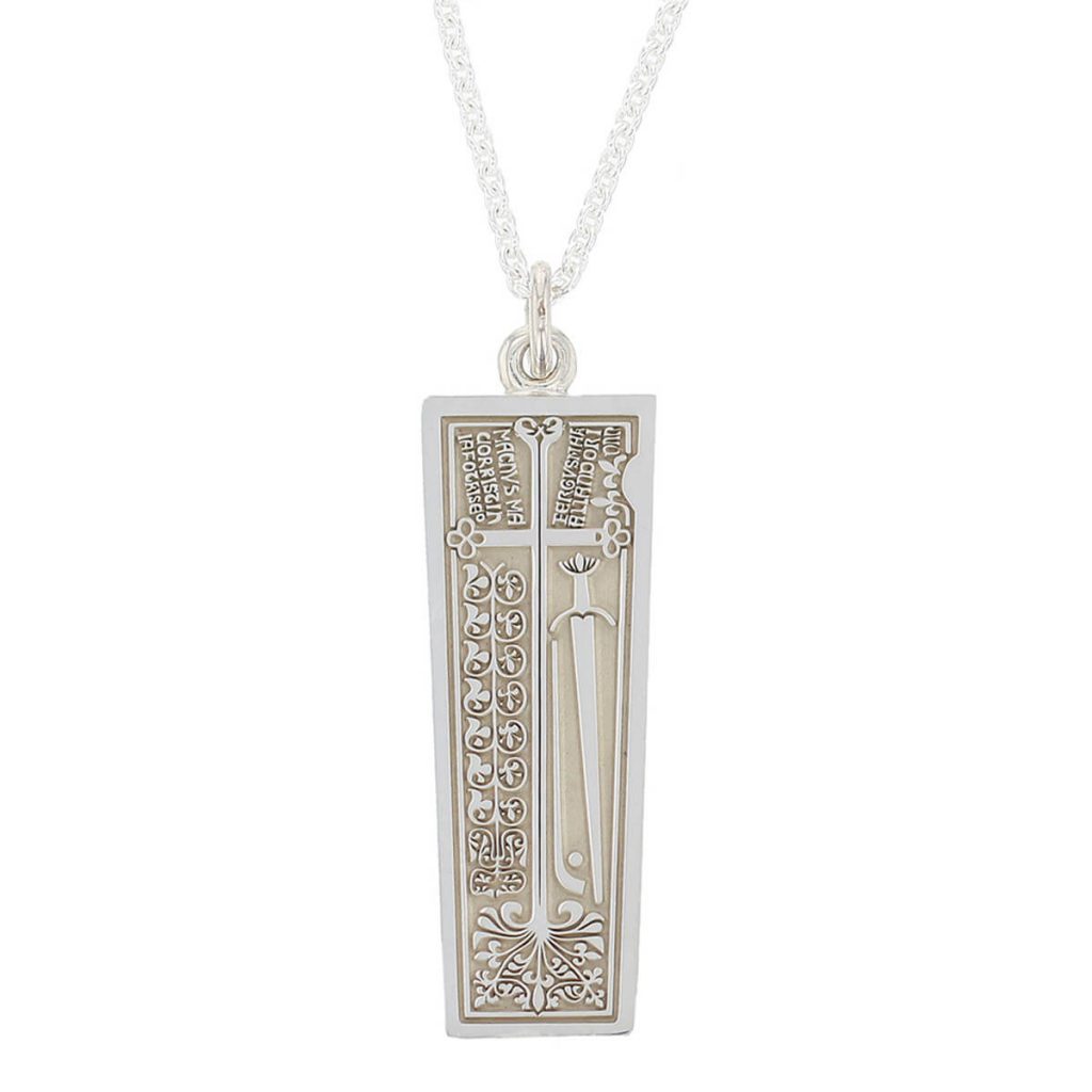 Galloglas Stone large silver pendant with chain