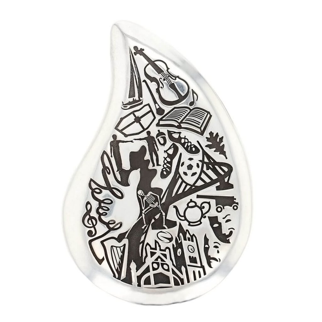 silver drop of derry brooch