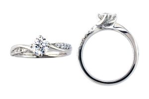 round diamond multi-stone engagement ring style with diamond set band, designed & made by Faller the Jeweller, Derry/ Londonderry, Northern Ireland, bespoke rings, custom design by Faller,