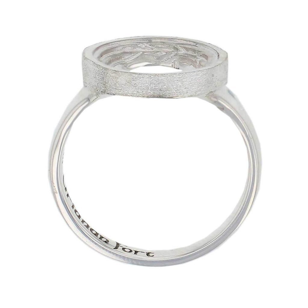 Grianán of Aileach silver ring side view