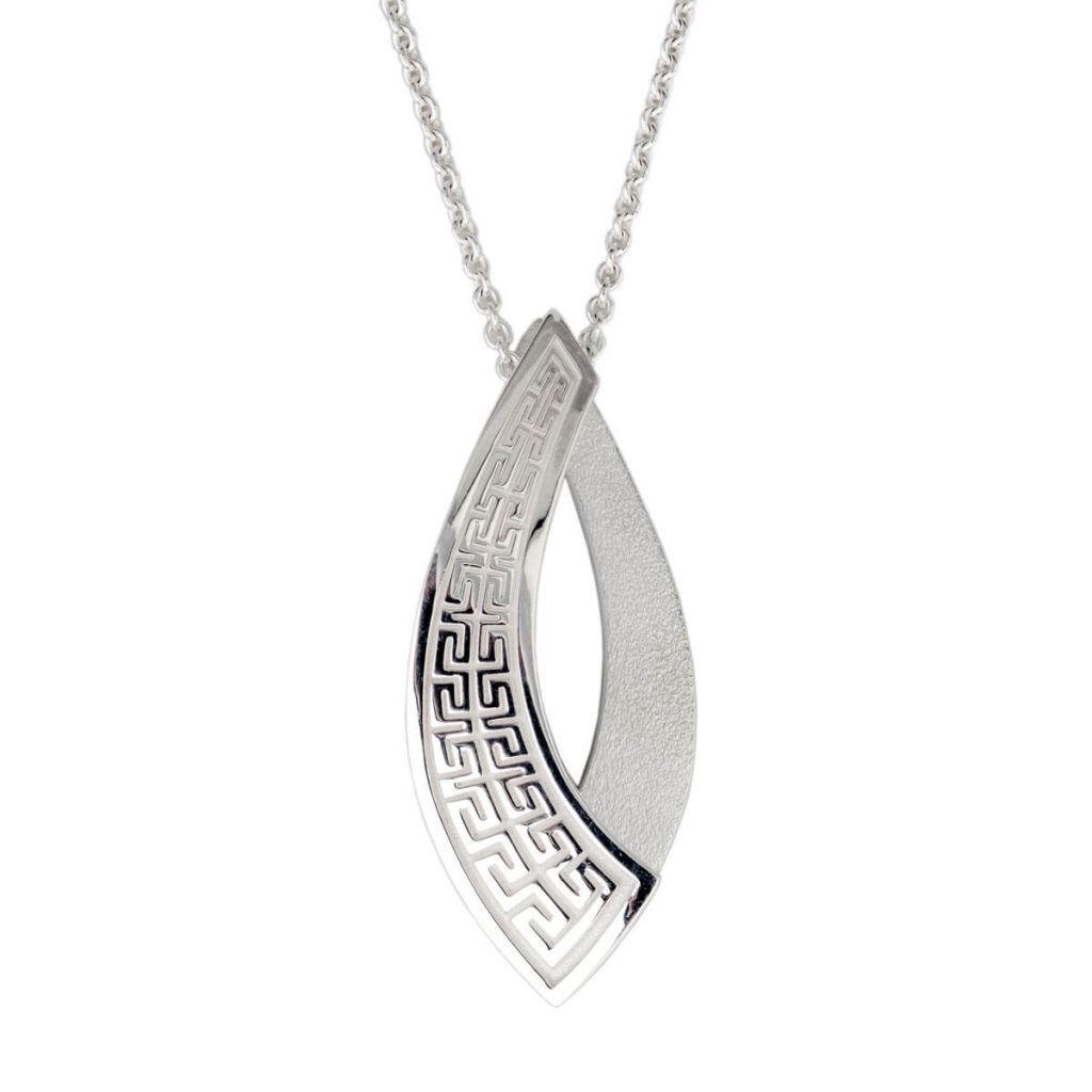 Marigold Maze silver pendant with chain