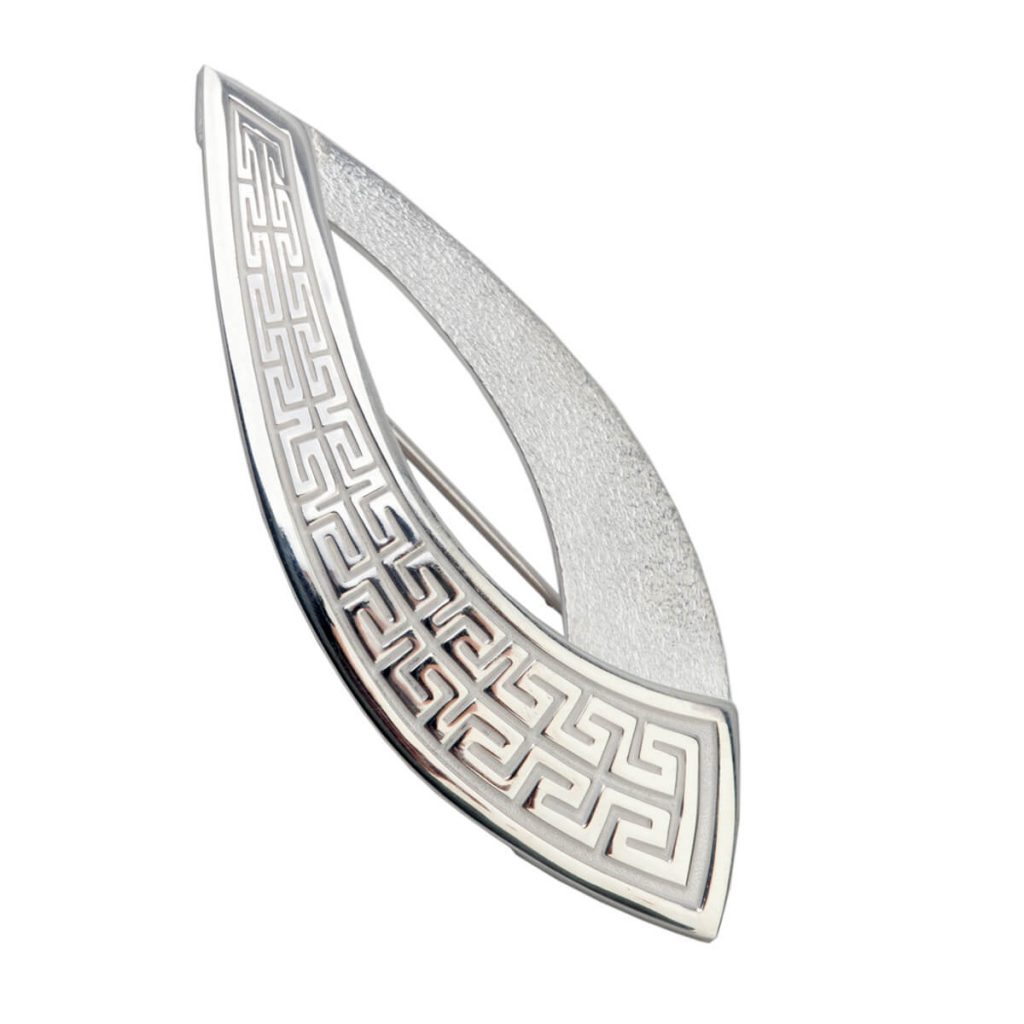 Marigold Maze silver brooch