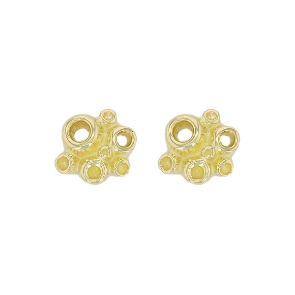 Faller Fizz 18ct yellow gold stud earrings, designer jewellery, jewelry, handcafted
