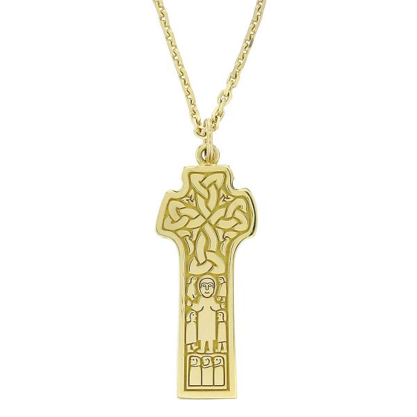 Donagh, Carndonagh, Donegal, 18ct yellow gold, Irish high cross, Inishowen, celtic cross, ancient, monastery, St, Patrick, pendant, men’s, ladies, heritage, historical, intricate carving, Christian, Faller, medieval, Tree of Life, braid, 7th century