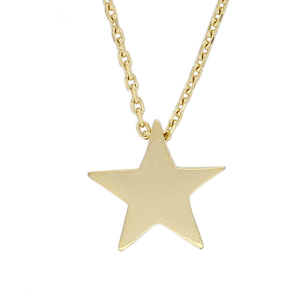 18ct yellow gold star pendant, shine, designer handmade by Faller, Derry/ Londonderry, Irish hand crafted