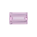 morganite gem, pink, loose gemstone, unset stone, rectangle shape, faceted