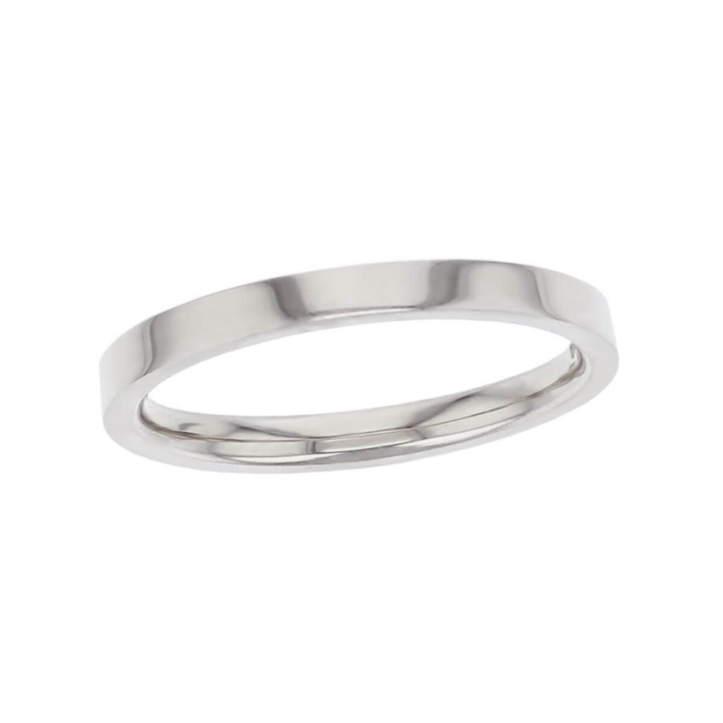 2.2mm wide platinum ladies wedding ring, woman's, bridal, plain, personalised engraving, flat profile, comfort fit, add diamonds, marraige ring, precious jewellery by Faller of Derry/ Londonderry, jewelry