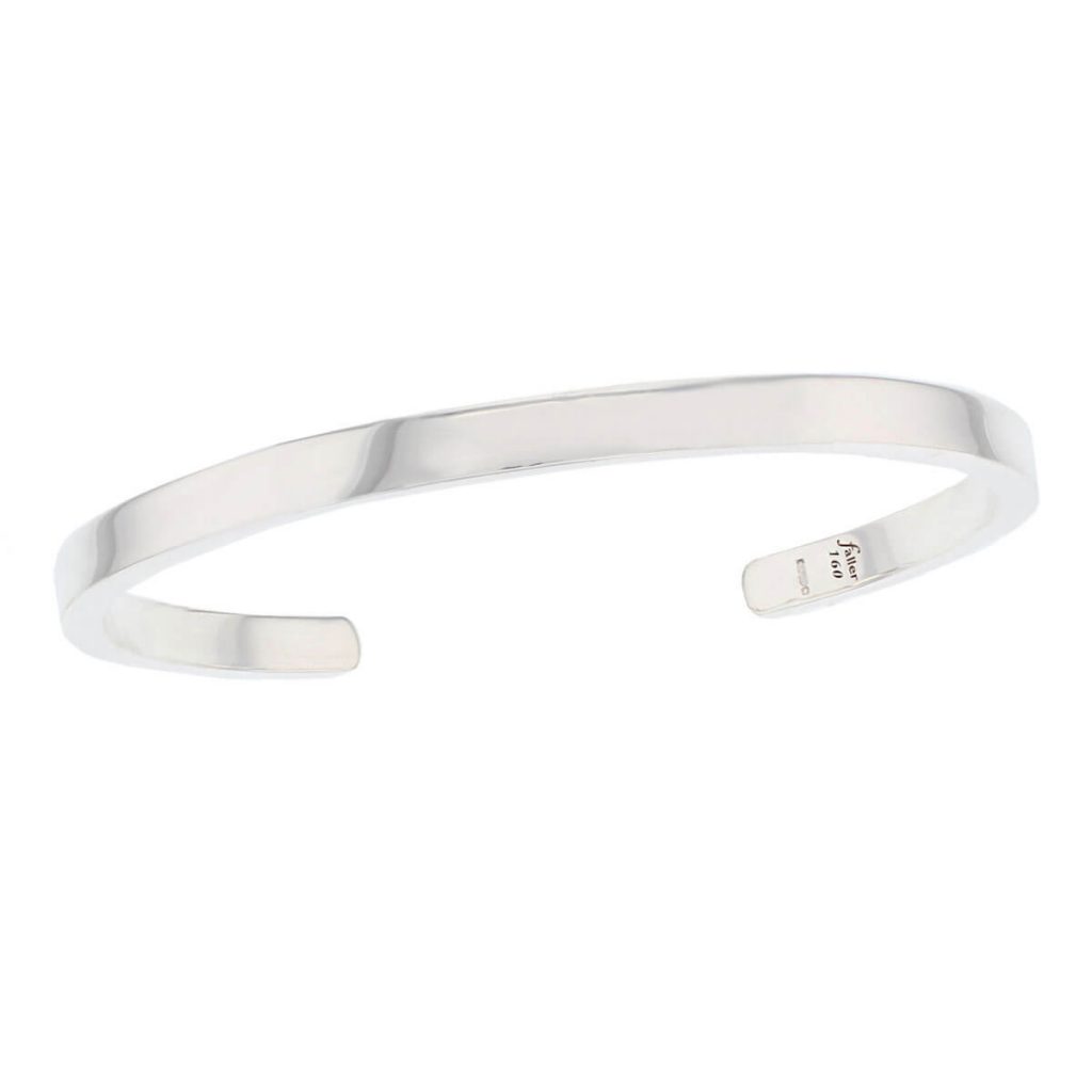 Faller solid sterling silver torc bangle, torque, torq, ladies jewellery, plain, wrist wear, personalised engraving, handmade, designer