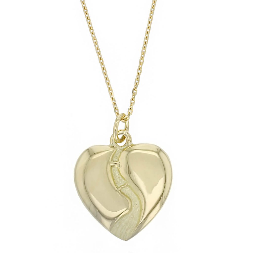 small Heart of Derry 18ct yellow gold pendant with chain