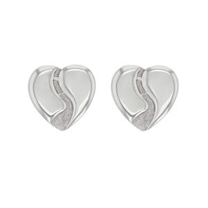 Heart of Derry, silver studs, heart earrings, gift for Derry girls, River Foyle pendant, Peacebridge, Craigavon Bridge, Derry/ Londonderry gift, jewellery gift for women, unique, hand crafted jewelry, personalised jewellery, love & pride