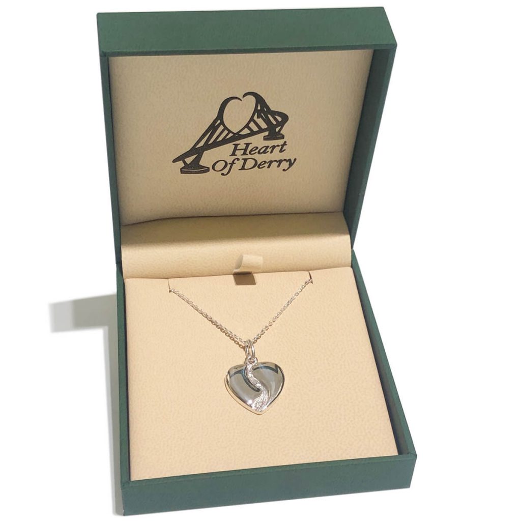 Heart of Derry necklace in box