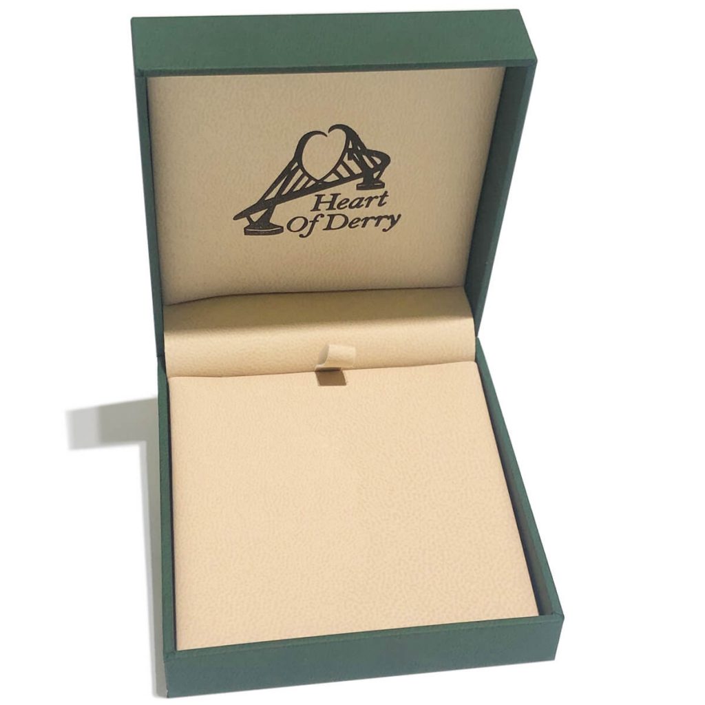 Heart of Derry box empty, pendant box