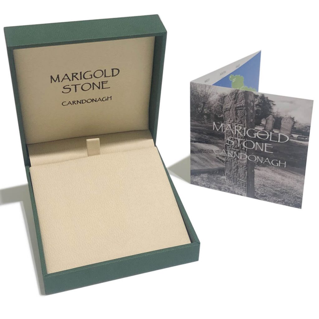 Marigold stone collection packaging, pendant box