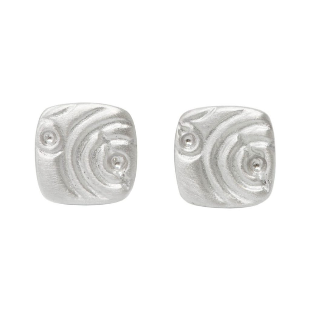 Prehistoric rock art, Ardmore Gallan sterling silver stud earrings