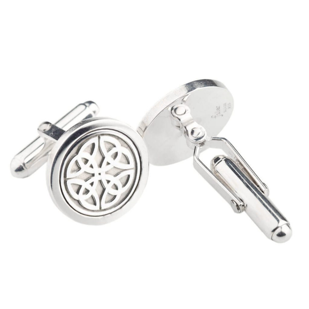 4 trinity knots silver cufflinks