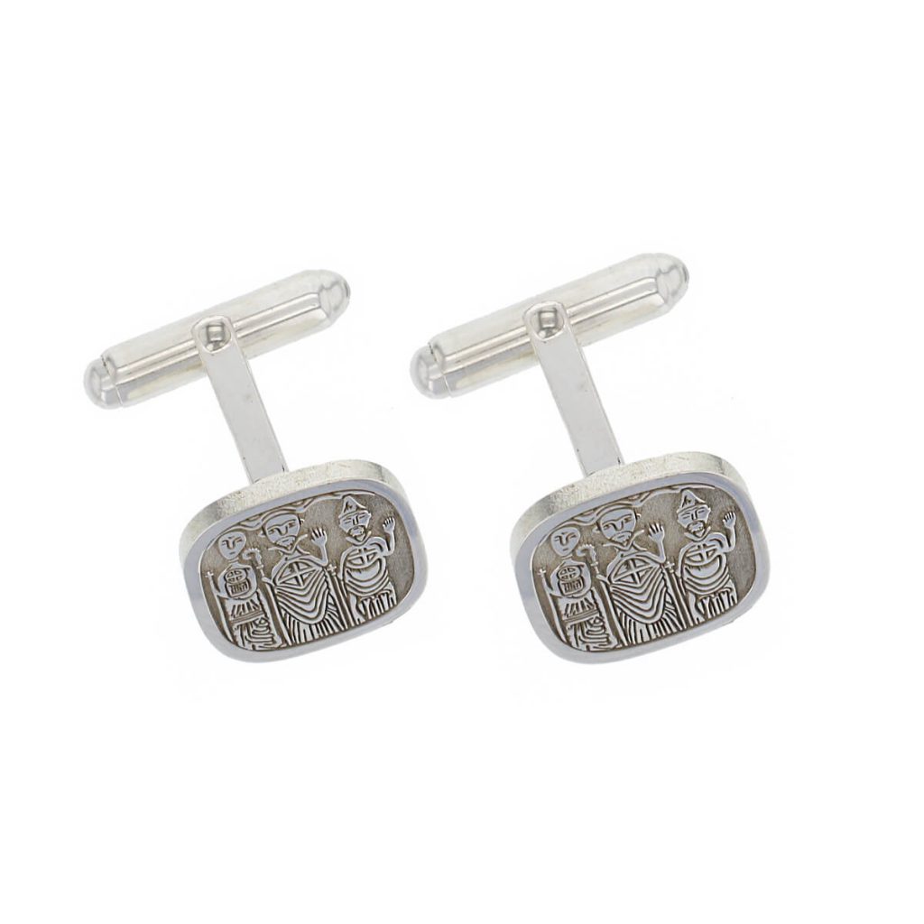 Miosach three saints silver cufflinks