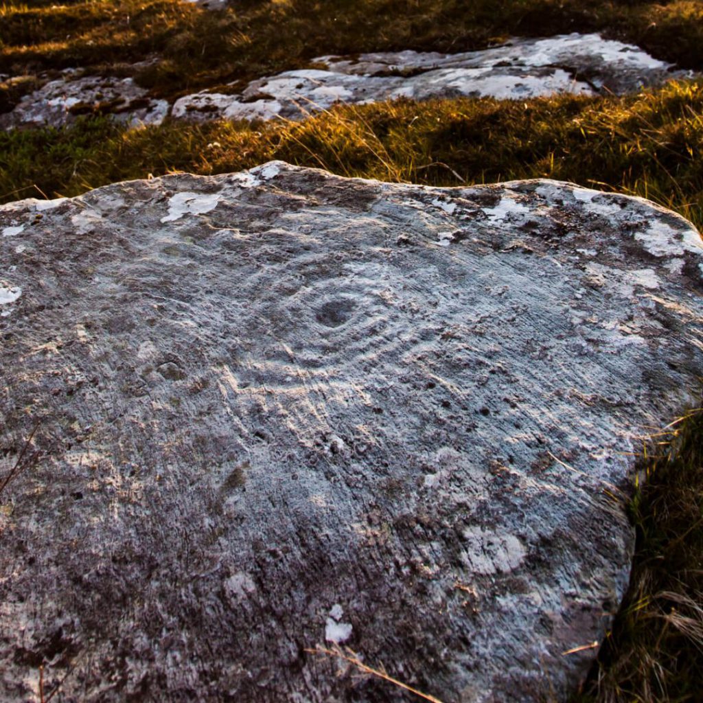 Isle of Doagh, prehistoric rock art, Irish rock art, Donegal rock art, petroglyphs, rock carving, cup & ring art, cup & ring carving,