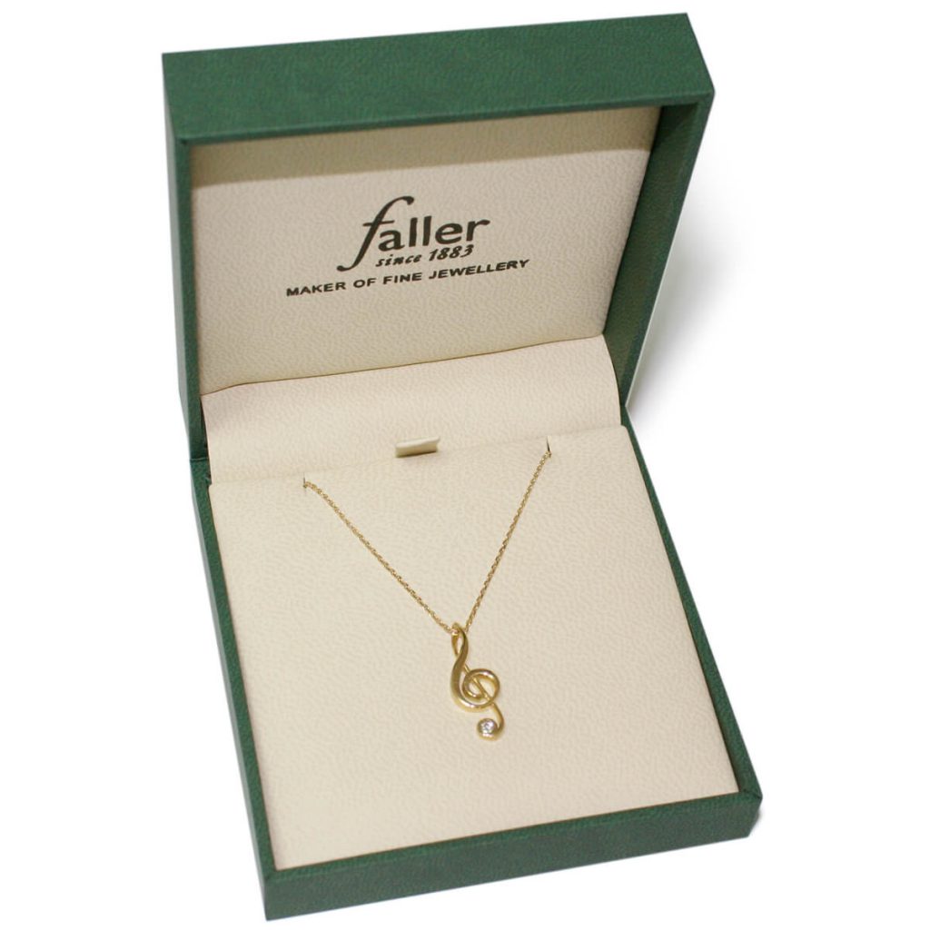 Treble clef pendant gift box