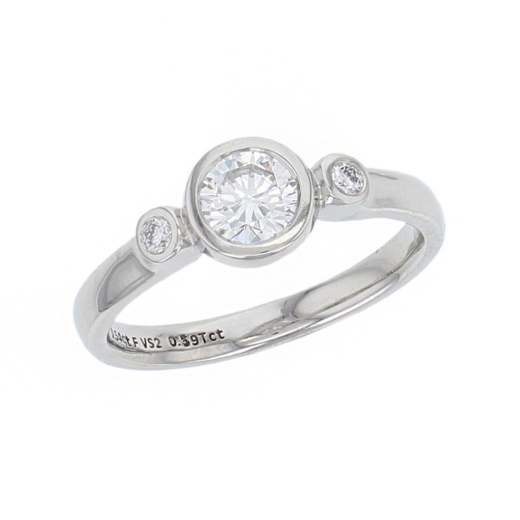 Diamond Platinum Trilogy Ring 0.59ct