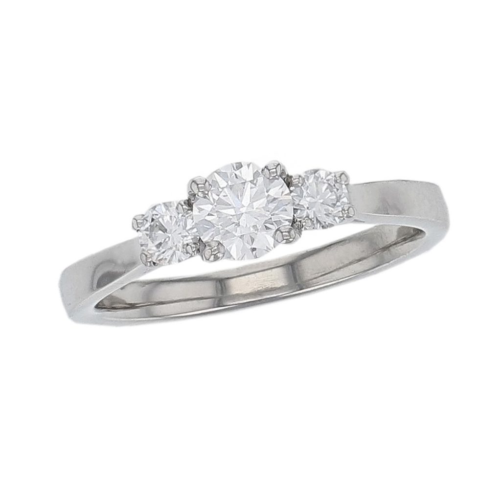 Diamond Platinum Trilogy Ring 0.67ct