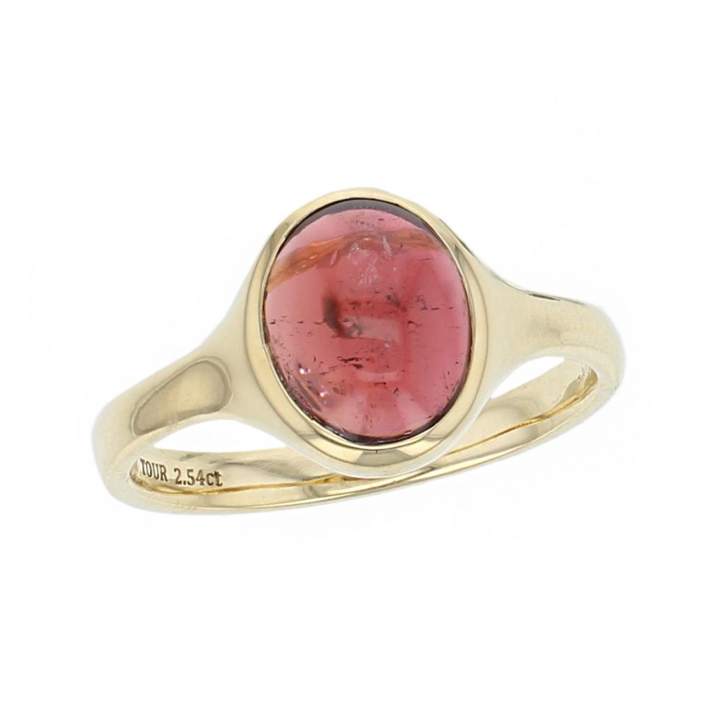 Pink Tourmaline 18ct Yellow Gold Ring
