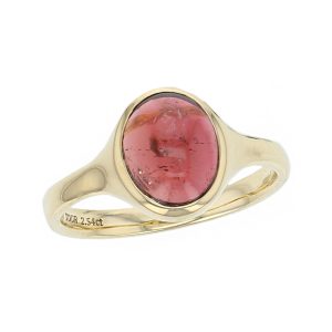 Pink Tourmaline 18ct Yellow Gold Ring