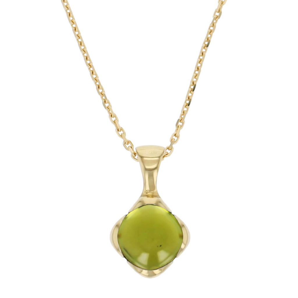 Kandy Cushion Peridot 18ct Yellow Gold Pendant