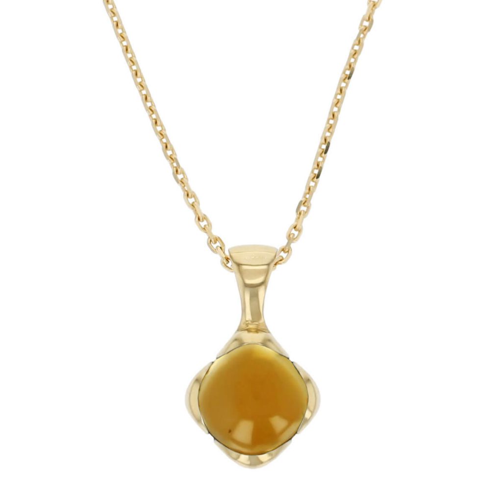 Kandy Cushion Citrine 18ct Yellow Gold Pendant