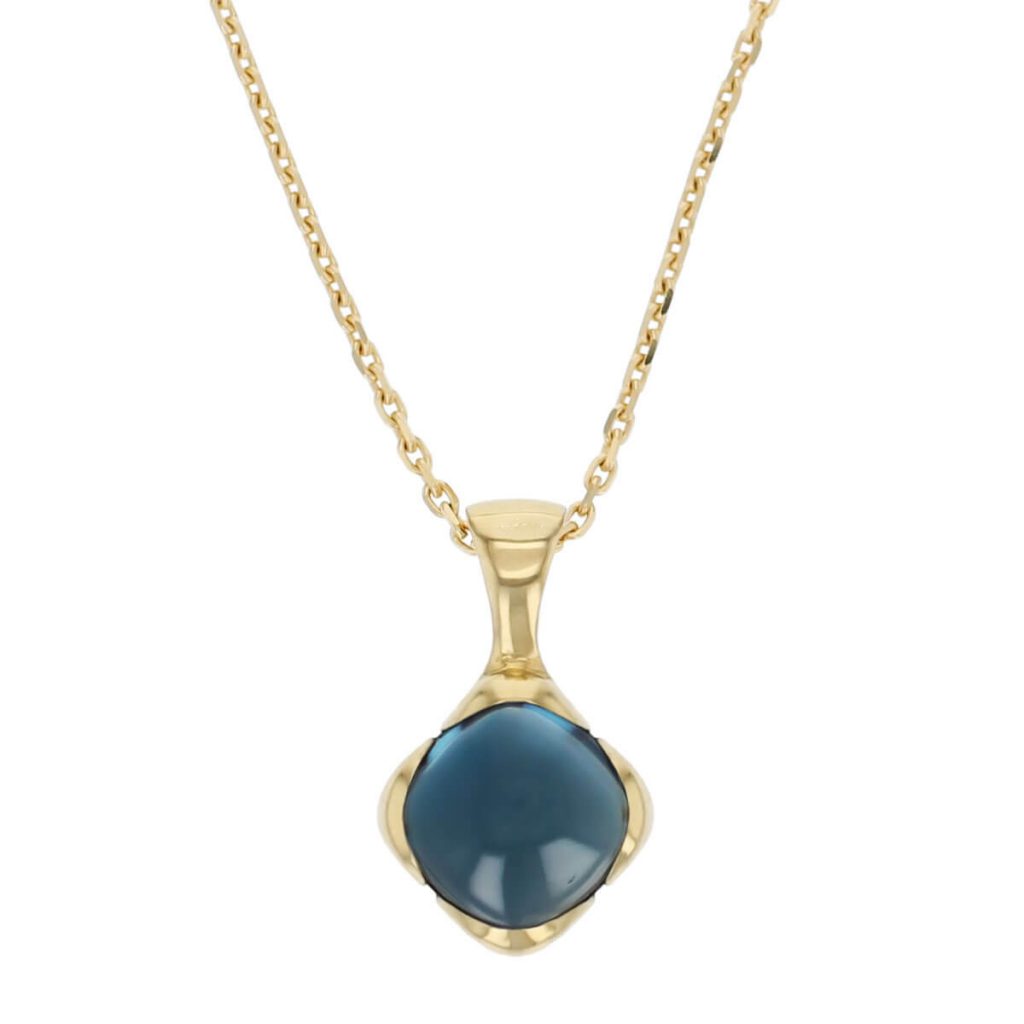 Kandy Cushion Topaz 18ct Yellow Gold Pendant