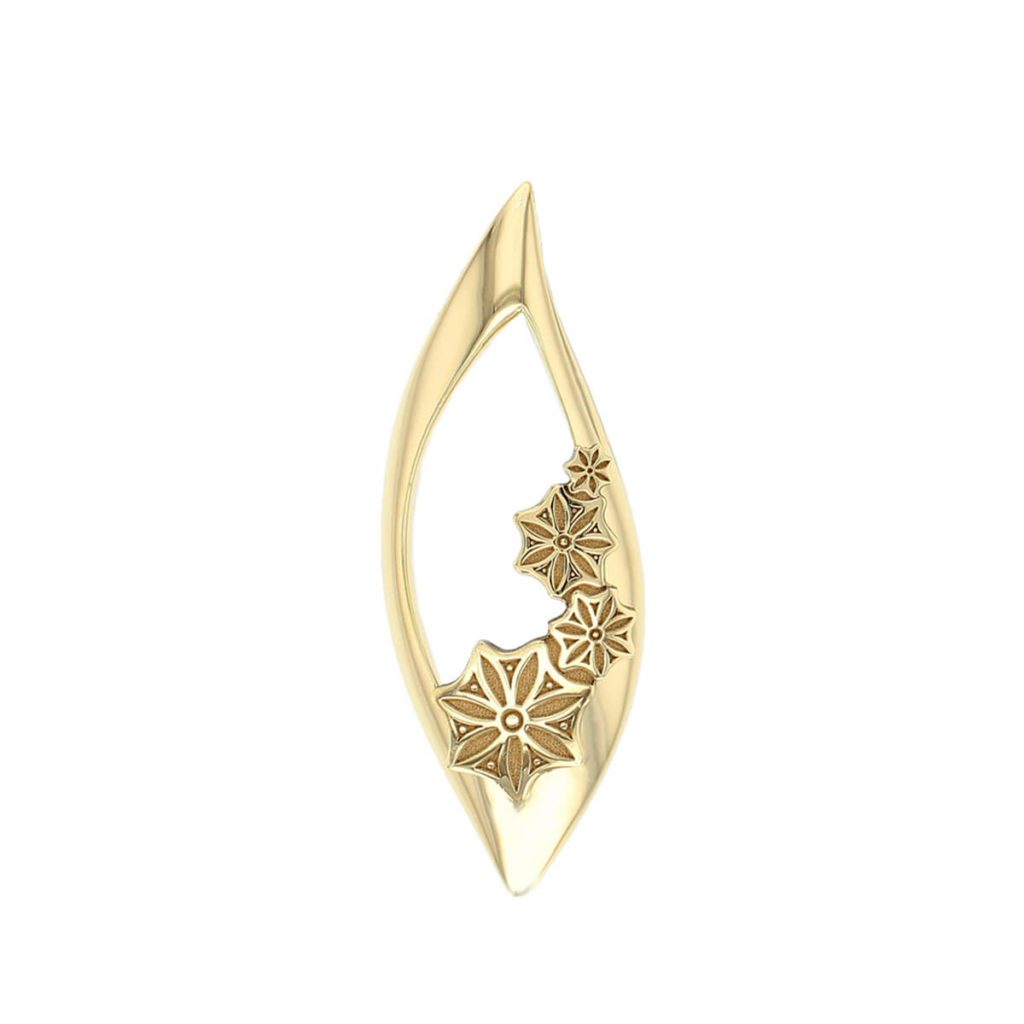 Marigold Floral small 18ct yellow gold pendant