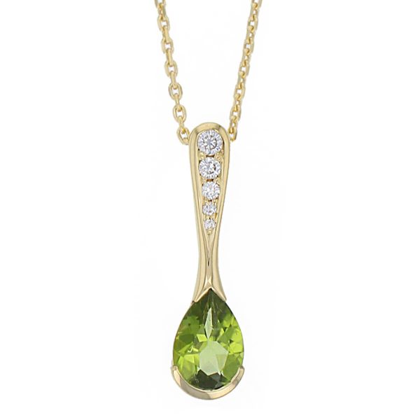 Peridot 18ct yellow gold pendant