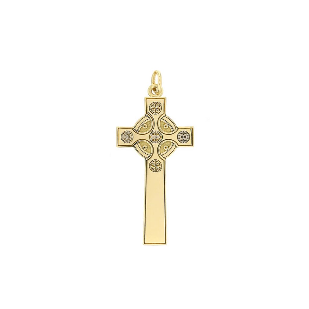 small 18ct yellow gold West Cross, Clonca pendant