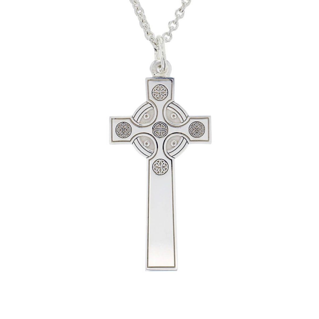 large silver West Cross, Clonca pendant