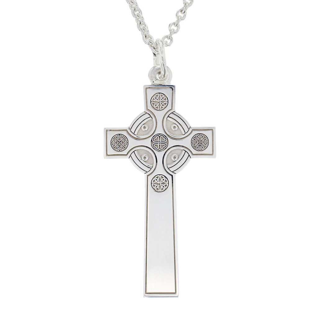 extra large silver West Cross, Clonca pendant
