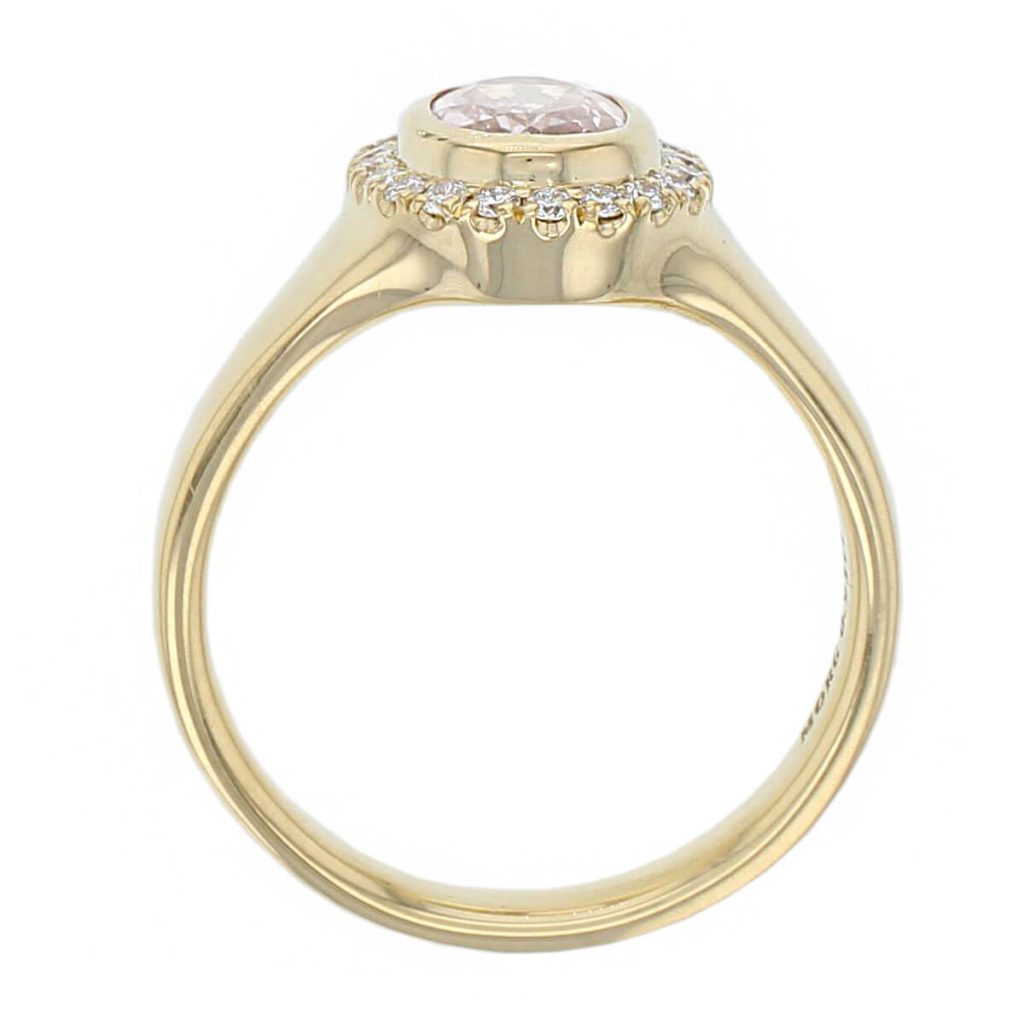 morganite, diamond 18ct yellow gold multistone