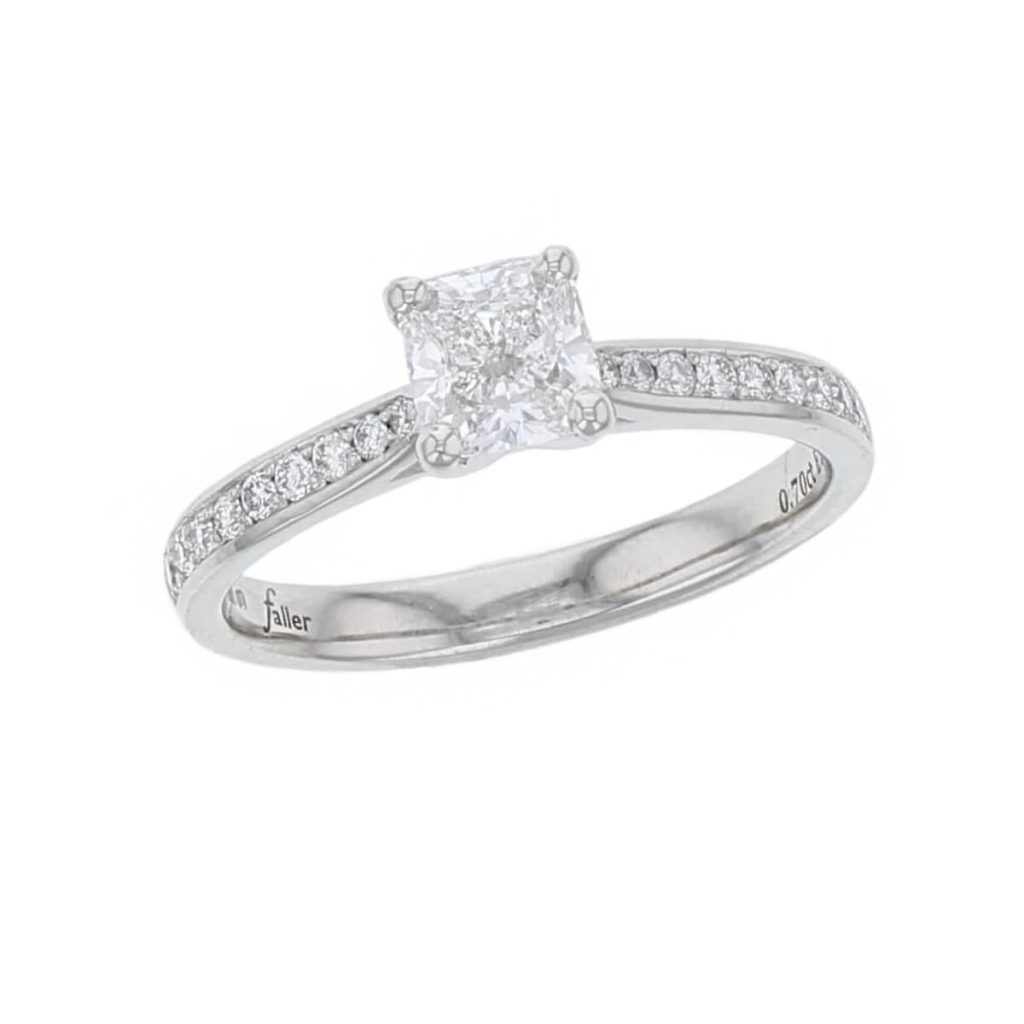 Diamond Platinum Multistone Ring 0.85ct