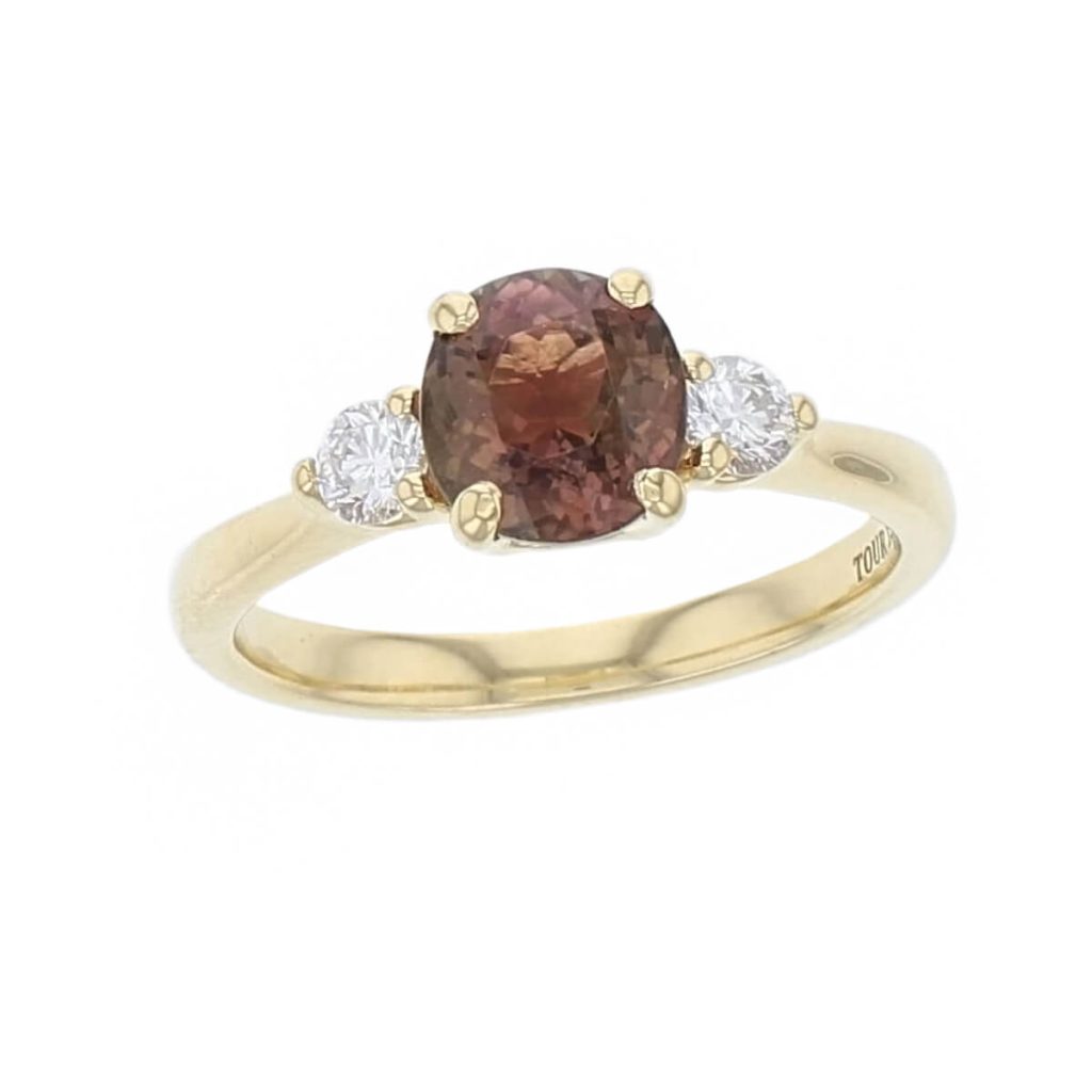 Tourmaline & Diamond 18ct Yellow Gold Ring