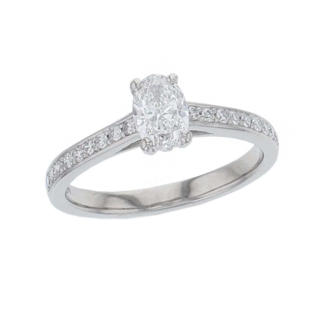 Diamond Platinum Multistone Ring 0.78ct