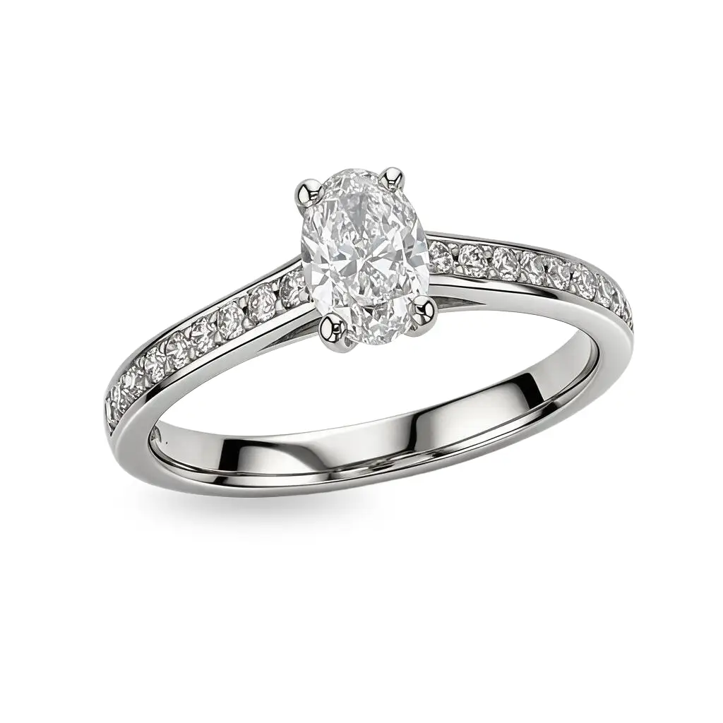 Diamond Platinum Multistone Ring 0.78ct