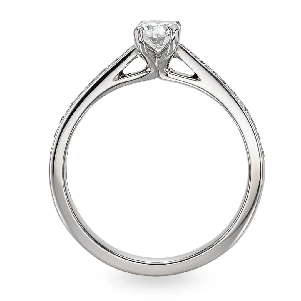 Diamond Platinum Multistone Ring 0.78ct