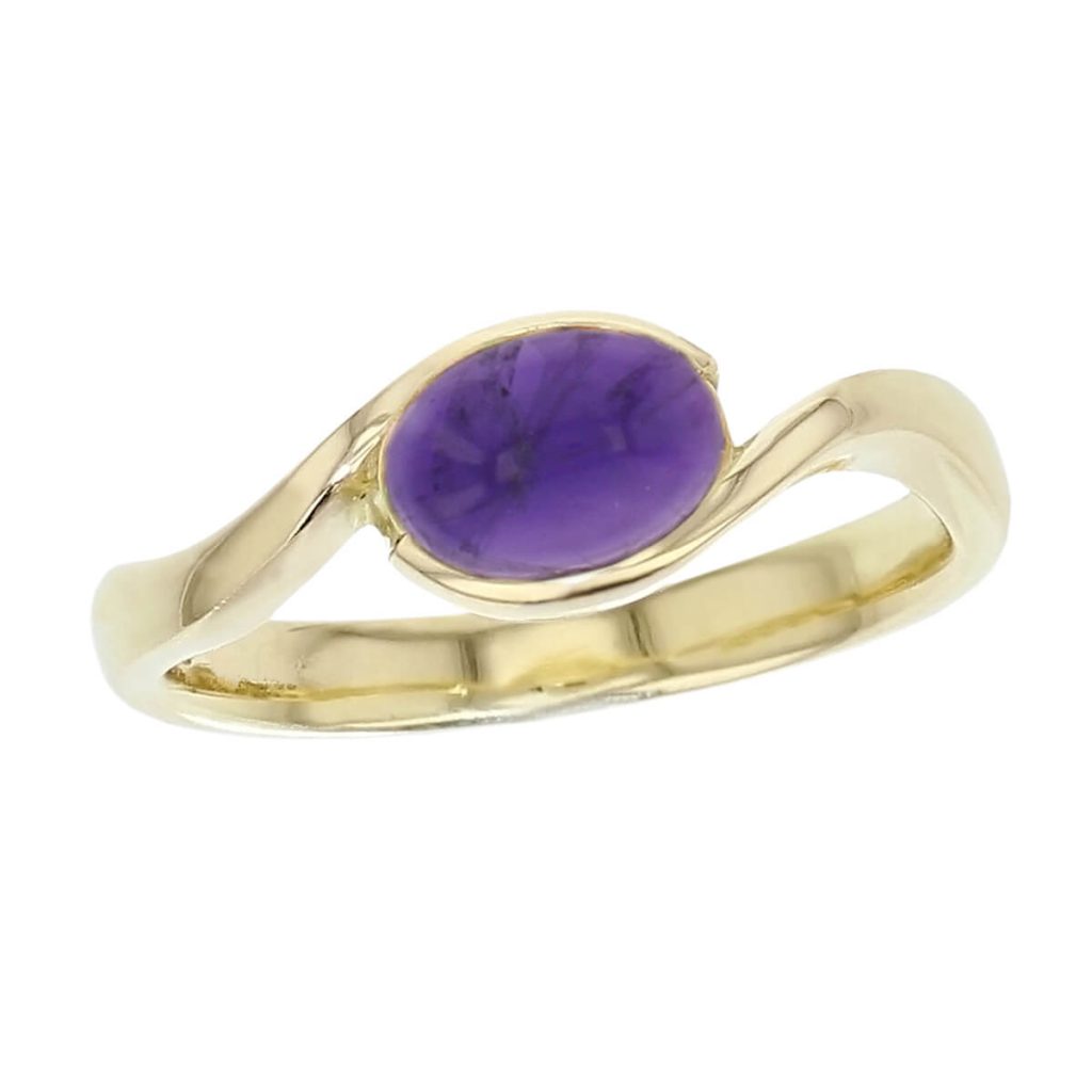 Embrace 18ct Yellow Gold Amethyst Ring